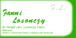 fanni losonczy business card